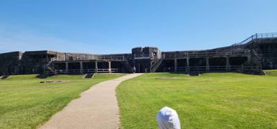 Ft Morgan museum and fort site.  It was by the beach we wanted to go to and free for veterans so...