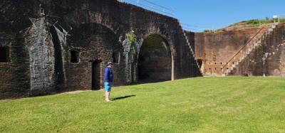 Ft Morgan museum and fort site.  It was by the beach we wanted to go to and free for veterans so...