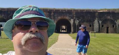 Ft Morgan museum and fort site.  It was by the beach we wanted to go to and free for veterans so...
