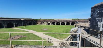Ft Morgan museum and fort site.  It was by the beach we wanted to go to and free for veterans so...