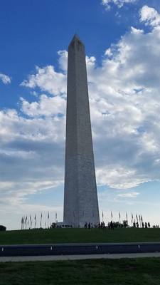 Washington Monument.  It's interesting to see the different colors showing the different 'layers' of this thing.  Very c