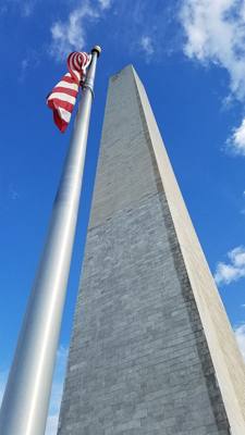Washington Monument.  It's interesting to see the different colors showing the different 'layers' of this thing.  Very c