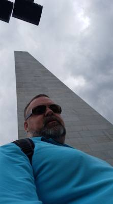 Bunker Hill Monument in Boston.  We decided to tackle the stairs lol.  294 of them.  That'll make your calves let you kn