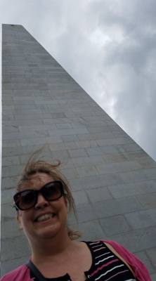 Bunker Hill Monument in Boston.  We decided to tackle the stairs lol.  294 of them.  That'll make your calves let you kn