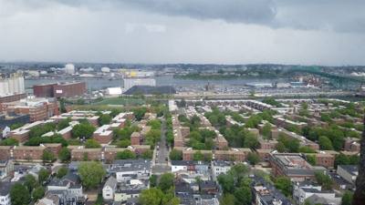 Bunker Hill Monument in Boston.  We decided to tackle the stairs lol.  294 of them.  That'll make your calves let you kn