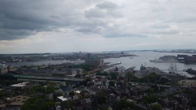 Bunker Hill Monument in Boston.  We decided to tackle the stairs lol.  294 of them.  That'll make your calves let you kn