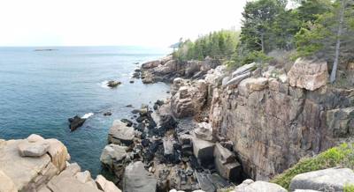 Tonight before dinner we went for a walk along Ocean Path.  This is by Sand Beach in Acadia.  Beautiful walk along the c