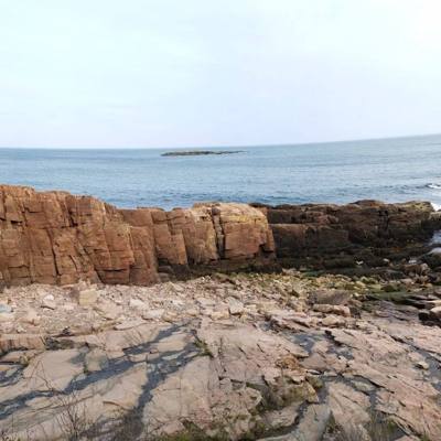 Tonight before dinner we went for a walk along Ocean Path.  This is by Sand Beach in Acadia.  Beautiful walk along the c