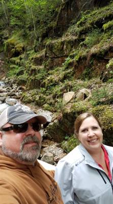 Hike up Flume Gorge in White Mountain National Park today.  Great hike with lots of waterfalls.  Couldn't have asked for