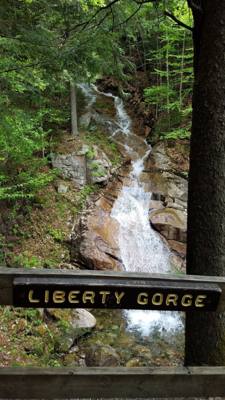 Hike up Flume Gorge in White Mountain National Park today.  Great hike with lots of waterfalls.  Couldn't have asked for