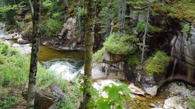 Hike up Flume Gorge in White Mountain National Park today.  Great hike with lots of waterfalls.  Couldn't have asked for