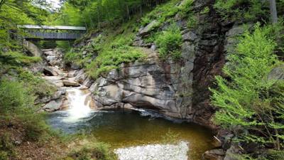 Hike up Flume Gorge in White Mountain National Park today.  Great hike with lots of waterfalls.  Couldn't have asked for