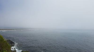 Julie and I took a foggy stroll along Cliff Walk in Newport, RI this morning. Beautiful cliffs on one side, historic man