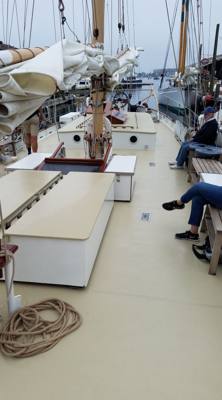 Julie and I got the opportunity to go on a sail on the Aquidneck out of Newport, RI.  Not much wind.  Fun time though an