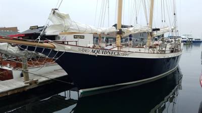 Julie and I got the opportunity to go on a sail on the Aquidneck out of Newport, RI.  Not much wind.  Fun time though an