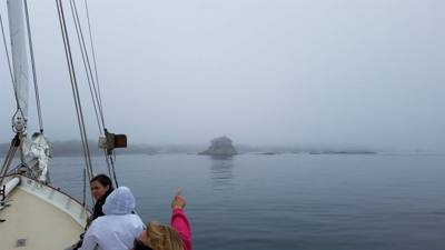 Julie and I got the opportunity to go on a sail on the Aquidneck out of Newport, RI.  Not much wind.  Fun time though an