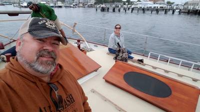 Julie and I got the opportunity to go on a sail on the Aquidneck out of Newport, RI.  Not much wind.  Fun time though an