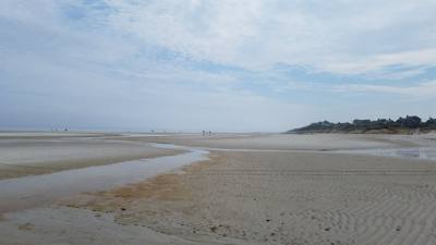 Okay, by far the best beach has been Mayflower Beach.  Low tide let's you walk WAAAAY out there.  Perfect 70+ degree wea