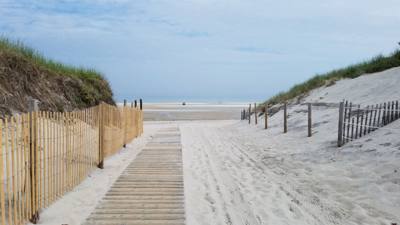Okay, by far the best beach has been Mayflower Beach.  Low tide let's you walk WAAAAY out there.  Perfect 70+ degree wea