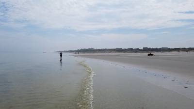 Okay, by far the best beach has been Mayflower Beach.  Low tide let's you walk WAAAAY out there.  Perfect 70+ degree wea