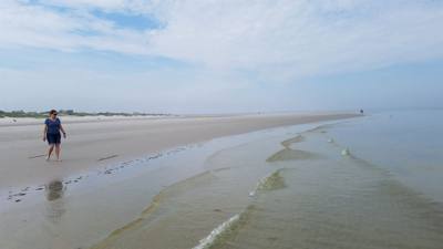 Okay, by far the best beach has been Mayflower Beach.  Low tide let's you walk WAAAAY out there.  Perfect 70+ degree wea