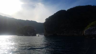 Majahuitas and Yelapa.  Neither of these places is available by road.  You have to take a boat.  Yelapa had a nice water