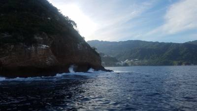 Majahuitas and Yelapa.  Neither of these places is available by road.  You have to take a boat.  Yelapa had a nice water
