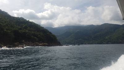 Majahuitas and Yelapa.  Neither of these places is available by road.  You have to take a boat.  Yelapa had a nice water