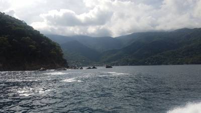 Majahuitas and Yelapa.  Neither of these places is available by road.  You have to take a boat.  Yelapa had a nice water