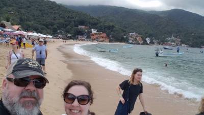 Majahuitas and Yelapa.  Neither of these places is available by road.  You have to take a boat.  Yelapa had a nice water