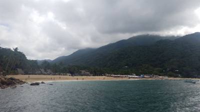 Majahuitas and Yelapa.  Neither of these places is available by road.  You have to take a boat.  Yelapa had a nice water
