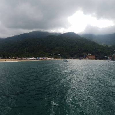 Majahuitas and Yelapa.  Neither of these places is available by road.  You have to take a boat.  Yelapa had a nice water