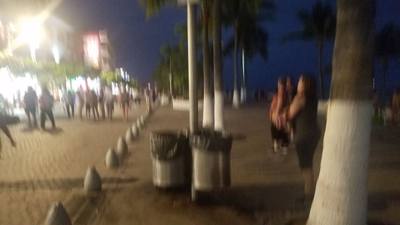 Today's trip (Part 2) was back to Malecon...but at night.  This place comes alive at night and as Marlin put it...probab