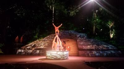 Our last evening in Puerto Vallarta.  We went to a really neat show at Las Caletas.  Showed up to torches and candles ev