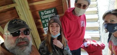 The last half of Saturday's Nebraska City adventure was the Arbor Day Farm Treetop Adventure.  Yes, my daughter wigs out