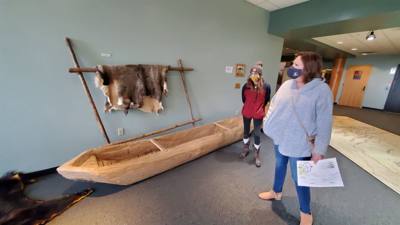 On the way out from Nebraska City we stopped by the Lewis and Clark center.  Interesting...and walked off that breakfast