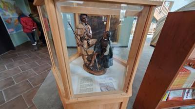 On the way out from Nebraska City we stopped by the Lewis and Clark center.  Interesting...and walked off that breakfast