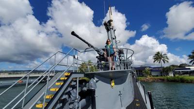 Really neat!  Got to go on the USS Bowfin at the Pacific Fleet Submarine Museum at Pearl Harbor.  REALLY well put togeth