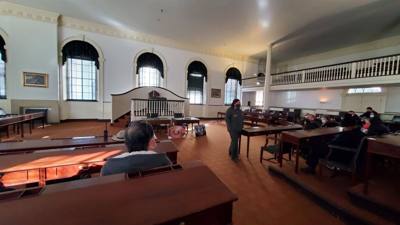 After spending a short time at the Liberty Bell Center, we set out for Independence Hall.  

Historically one of the mos