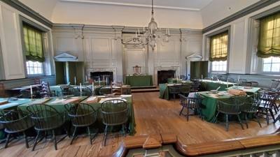 After spending a short time at the Liberty Bell Center, we set out for Independence Hall.  

Historically one of the mos