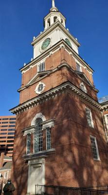 After spending a short time at the Liberty Bell Center, we set out for Independence Hall.  

Historically one of the mos