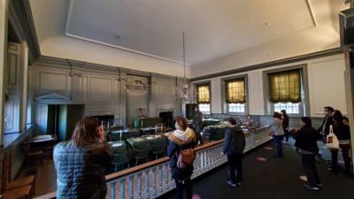 After spending a short time at the Liberty Bell Center, we set out for Independence Hall.  

Historically one of the mos