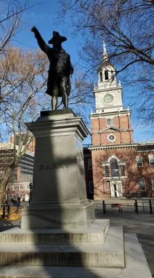 After spending a short time at the Liberty Bell Center, we set out for Independence Hall.  

Historically one of the mos