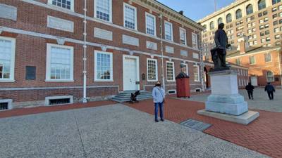 After spending a short time at the Liberty Bell Center, we set out for Independence Hall.  

Historically one of the mos
