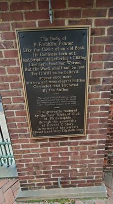 The last stop on the first day of touring Philadelphia, we visited Christ Church and its burial grounds that were establ