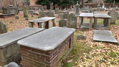 The last stop on the first day of touring Philadelphia, we visited Christ Church and its burial grounds that were establ